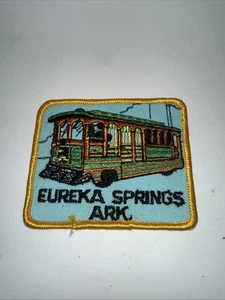 Vintage Eureka Springs Jacket Patch Trolley Car Arkansas AR Travel Souvenir - Picture 1 of 2