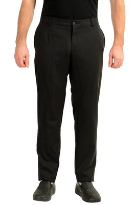 Dolce & Gabbana Men's Charcoal Gray Wool Dress Pants US 38 IT 54 - Image 1 of 4