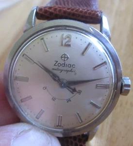 VINTAGE MENS SWISS ZODIAC AUTOGRAPHIC WIND INDICATOR WATCH - Picture 1 of 8