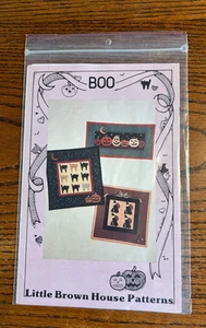 Vintage 1992 BOO Pattern by Little Brown House Patterns No-Sew Applique UNCUT - Picture 1 of 2