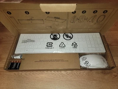 HP 710 White Wireless Keyboard Mouse Combo - Image 1 of 3