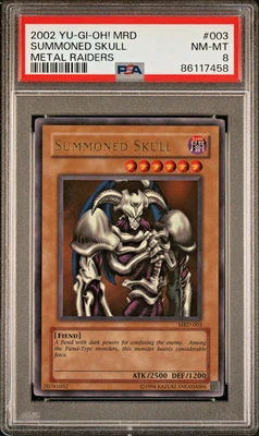 PSA 8 Summoned Skull MRD-003 YuGiOh Metal Raiders 2002 Yu-Gi-Oh! Vintage - Image 1 of 2