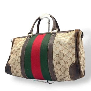 Bolso Gucci Mini Boston Gg Lona Jerez Línea m2_0710 - Imagen 1 de 9