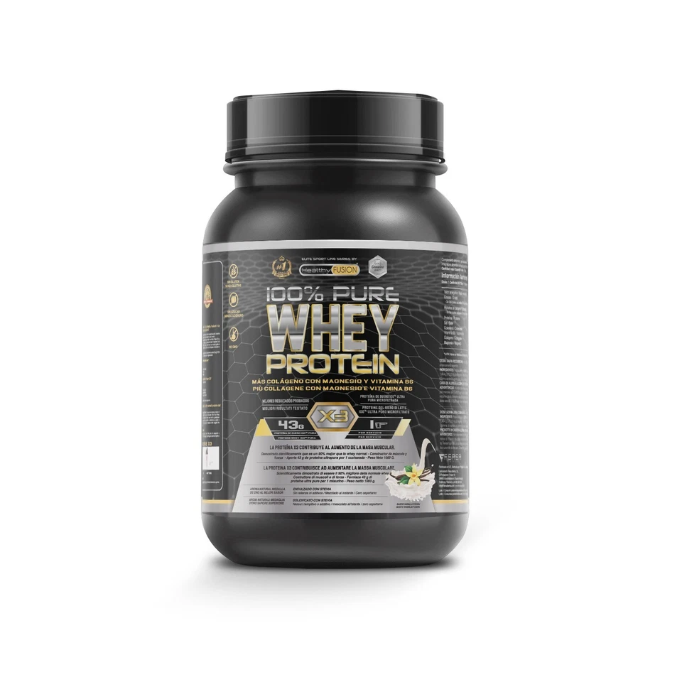 Healthy Fusion Whey Protein Vainilla | Con Colágeno y Magnesio | 1KG