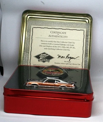 Johnny Lightning  1971 Oldsmobile Cutlass 442 W-30 in collector tin, unopened - Image 1 of 2