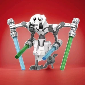 General Grievous Minifigure With Lightsabers & Baseplate - Picture 1 of 6