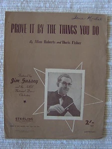 Vintage Sheet Music - Prove It By The Things You Do - Sterling Music 1945 - Picture 1 of 1