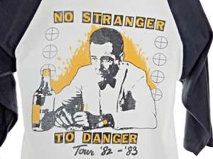 PAYOLAS Vtg 1982 No Stranger To Danger Raglan Single Stitch Shirt Bob Rock MED - Bild 1 von 8