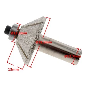 1-9/16" 40mm Rotary TAPER Head Diamond BRAZED Profile Wheel Router Routing Stone - Picture 1 of 5