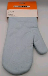 Le Creuset 14" Oven Mitt 100% Cotton Pot Holder, Coastal Blue, Magnet, New - Picture 1 of 5