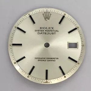 Reloj Rolex Datejust de fábrica de acero inoxidable para hombre esfera 1601 esmalte negro - Imagen 1 de 6