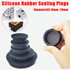 Black Hole Plug End Cap Round Silicone Rubber Blanking Seal Bung Dia 10 mm-29 mm