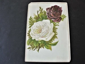 Ramo de flores de Navidad de 1800 - Tarjeta comercial victoriana efímera en relieve. - Imagen 1 de 2