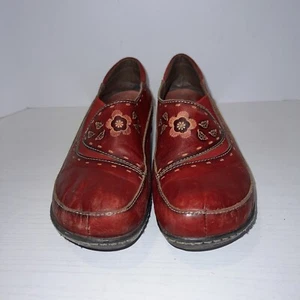 L'Artiste Spring Step Red Leather Burbank Comfort Shoes Size 9.5 - Picture 1 of 11