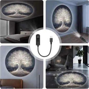 Tree of Life LED Projector Light USB Powered Room Lamp Wall Ceiling Decoration - Picture 1 of 6
