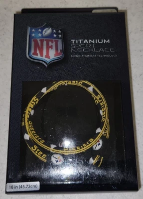 Pittsburgh Steelers 18" Titanium Sport Necklace - Image 1 of 2