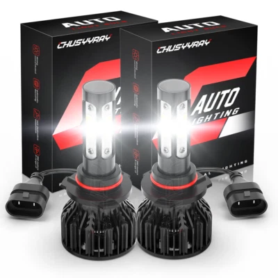 For Buick Envision 2016-2019 2x 9012 6000K White LED Headlight Hi/Low Beam Bulbs - Image 1 of 4