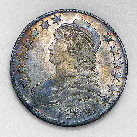 1824/4 Capped Bust Half Dollar ~ Four over Four Type 2 Cover