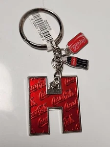 Coca Cola Letter H Keychain Key Ring New Key Chain - Picture 1 of 3