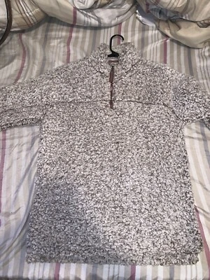 True Grit Men's XS Sherpa Frosty Tipped 1/4 Zip Pullover Fleece Sweater - Image 1 of 4