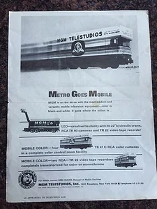 MGM Telestudios Inc Metro Goes Mobile Vintage 1960s Movie Trade Magazine Ad Leo - Bild 1 von 2