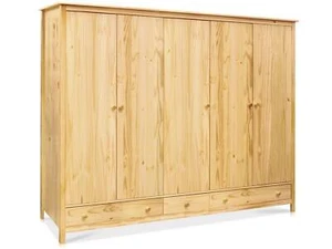 Kleiderschrank Massivholzschrank 5-türiger Schrank TOBINO Kiefer natur 5T 3SK - Bild 1 von 4