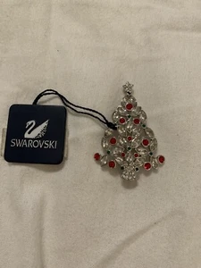 Swarovski Christmas Tree Brooch Pin, 2-1/8” Length, 1-1/2” Width - Picture 1 of 3