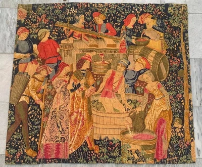 3x4 Vintage French Religions Tapestry Wall Hanging Vertical Traditional Medieval - Image 1 of 4