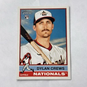 2025 Topps Heritage - Dylan Crews #247 Washington Nationals (RC) - Picture 1 of 2