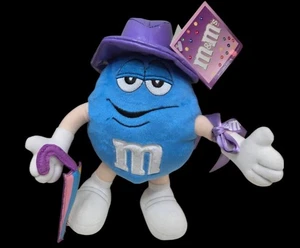 Blaue Plüschfigur von M&M mit lila Zubehör Neu - Bild 1 von 8