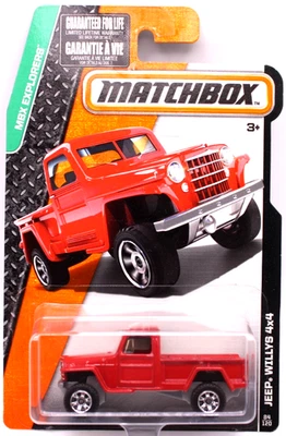 Matchbox 2015 Jeep Willy's 4x4 Pickup Truck red - Image 1 of 4