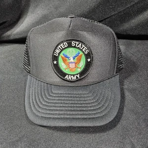 Vintage US ARMY Snapback Hat NEW NWOT 90s Nissun Cap Mesh & Foam Trucker - Picture 1 of 4