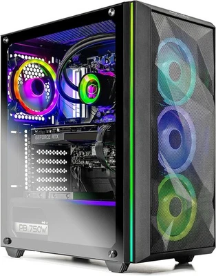 ARGB Gaming Desktop PC Intel i7 32GB RAM 1TB SSD 2TBHDD NVIDIA GT730 WIFI6 Win11 - Image 1 of 4