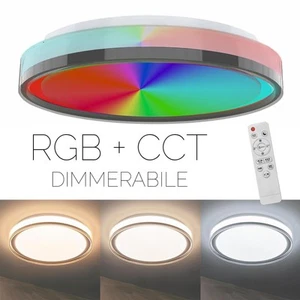 Plafoniera LED 36W RGB CCT elegante lampada soffitto parete luce colorata 230V - Imagen 1 de 10