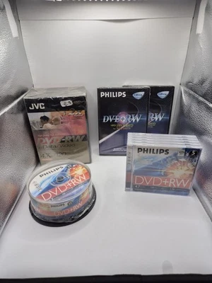 5x JVC DVD-RW 4.7GB/120 Min + 32x Philips DVD + RW 4.7GB/120 Min/ NEW + SEALED - Image 1 of 4