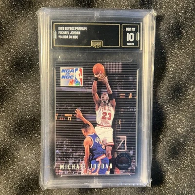 1993 Skybox Premium MICHAEL JORDAN #14 NBA On NBC GMA 10 GEM MINT - Image 1 of 2