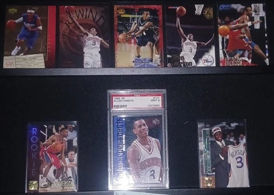 1996-97 Allen Iverson SP PSA 9 Topps Fleer Hoops Upper Deck /100 RC 新秀 + 批量 — 第 1/4 张图片