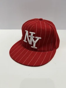 Baseballmütze New York Yankees rot Nadelstreifen erhöhter Schriftzug tailliert Größe M - Bild 1 von 6