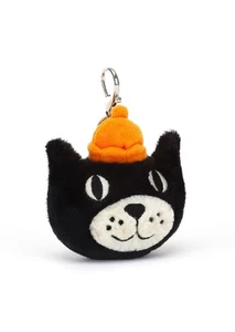 Jellycat Jack Bag Charm Black White Cat 25th Anniversary Keychain NWT - Picture 1 of 3