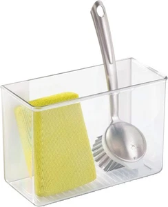 Organizador de montaje en pared de plástico iDesign AFFIXX para 3,5" x 8" x 5,5", transparente - Imagen 1 de 8