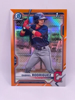 2021 1st Bowman Chrome True ORANGE Refractor BCP180 Gabriel Rodriguez /25 - Image 1 of 2