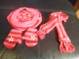 American Girl Doll -Matching Tam, Mittens and Scarf - Picture 1 of 4
