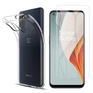 For ONEPLUS NORD N100 TEMPERED GLASS SCREEN PROTECTOR + CLEAR SILICONE TPU CASE - Picture 1 of 12