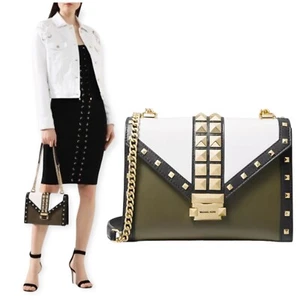Michael Kors Whitney Studded Colorblock Leather Convertible Shoulder Bag Women - Bild 1 von 12