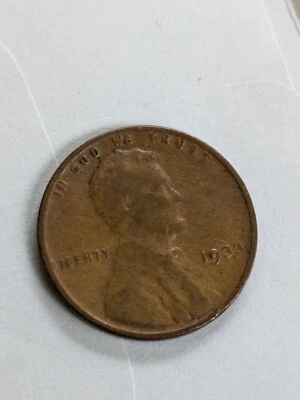 1933 Lincoln Wheat Cent Die Chip error coin - Image 1 of 3