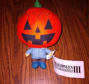 Halloween III Temporada de la Bruja Cabeza de Calabaza 7" Peluche Horror Villano Juguete - Imagen 1 de 2