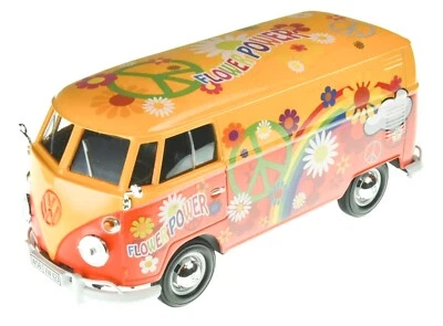Motormax - Volkswagen T1 Bus - Flower Power Design - Maßstab 1:24 Neu TOP ! - Bild 1 von 4