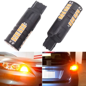 2pcs No Hyper Flash 7440 W21W LED Turn Signal Light Bulbs Amber CANBUS 992 7440A - Picture 1 of 12