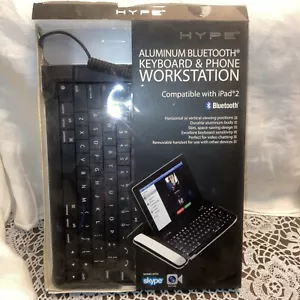 Hype Aluminum Bluetooth Keyboard & Phone Workstation Dock For iPad 2 - Picture 1 of 5