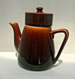 Vintage Stoneware Faiencerie de Thulin Belgium Tellurite Cafetiere - Picture 1 of 12